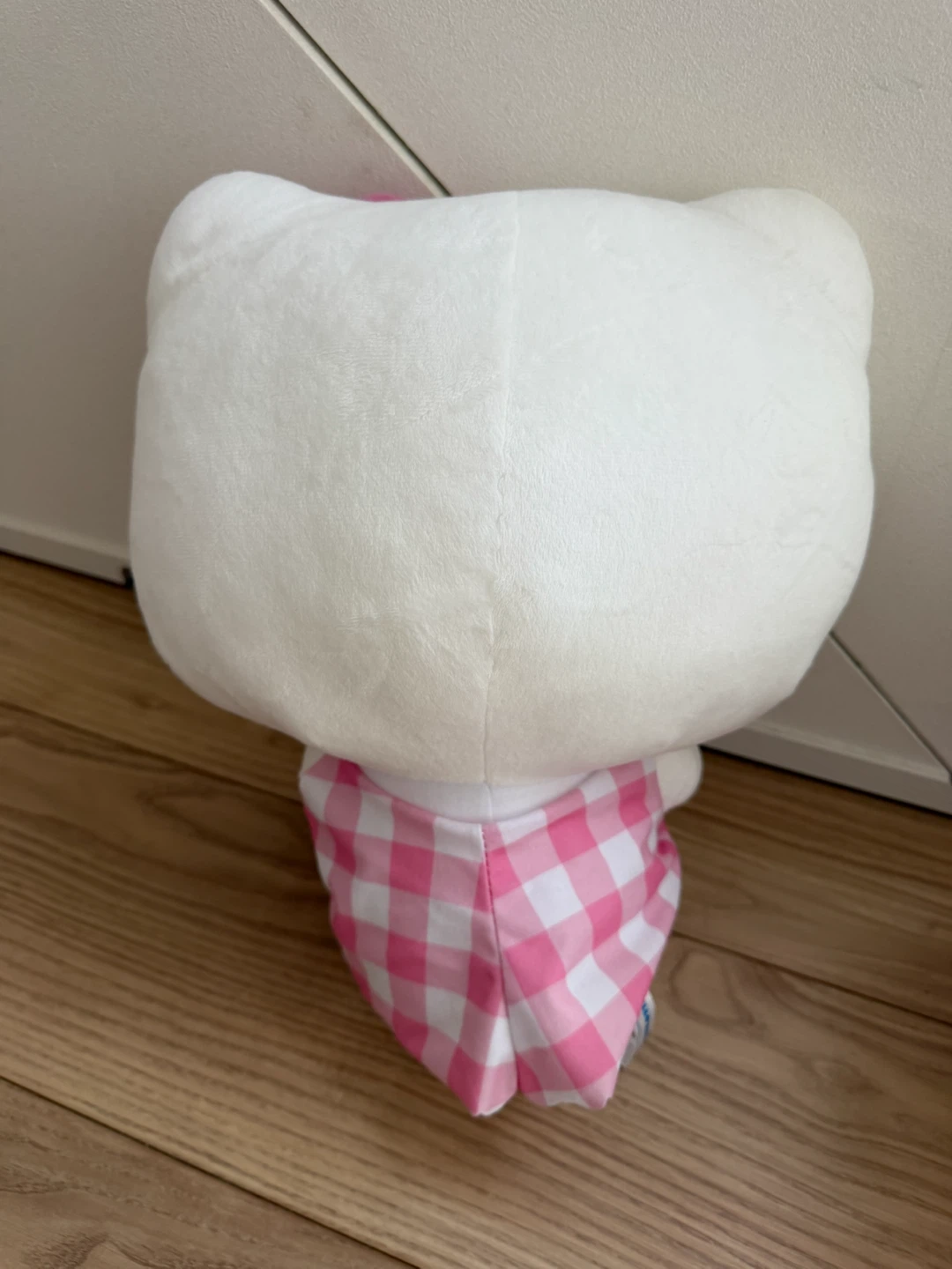 【※早めに取りに来れる方】ハローキティ ぬいぐるみ ピンクチェックの写真2枚目
