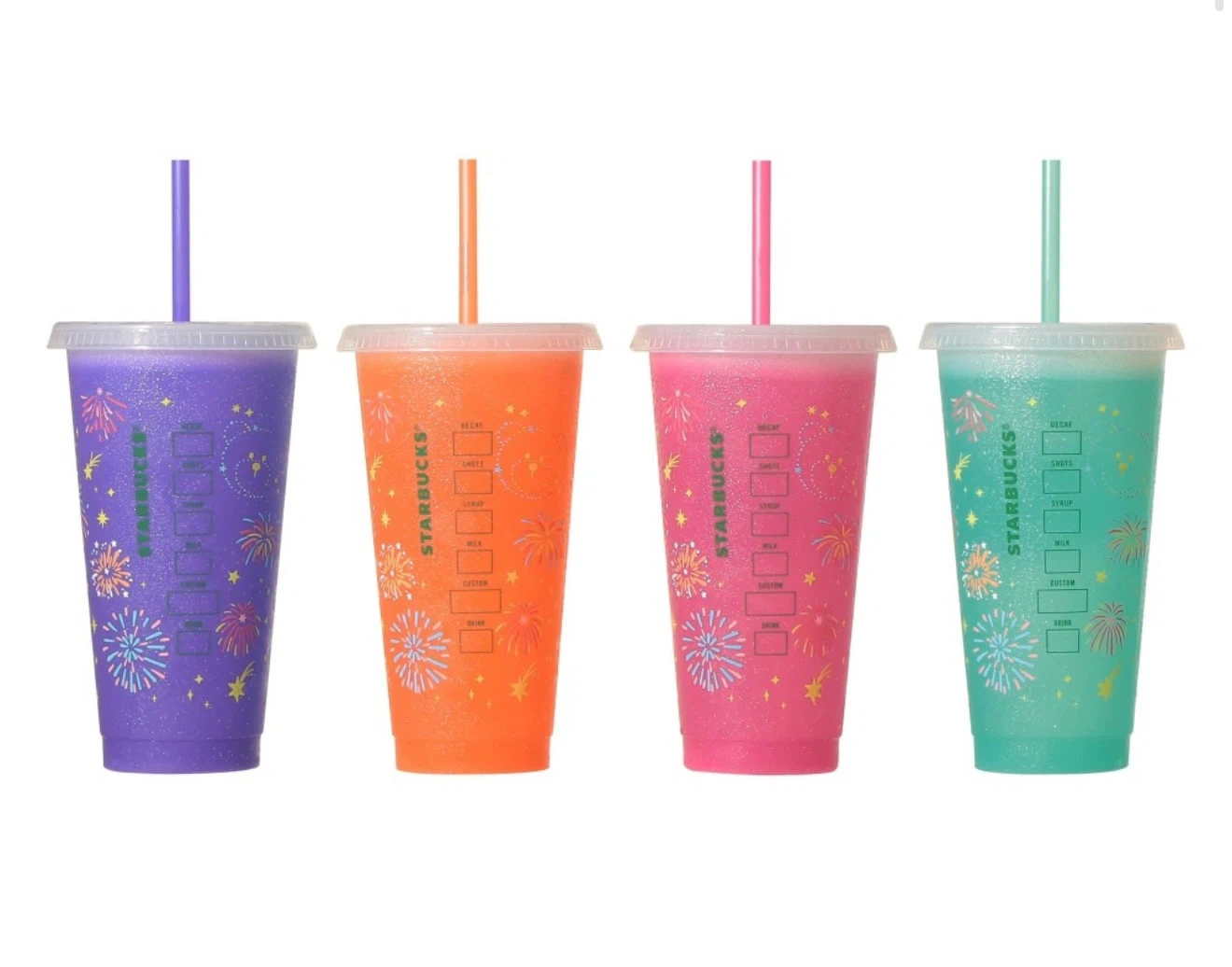 スタバ ミステリー カラーチェンジング リユーザブルコールドカップ 花火の写真2枚目