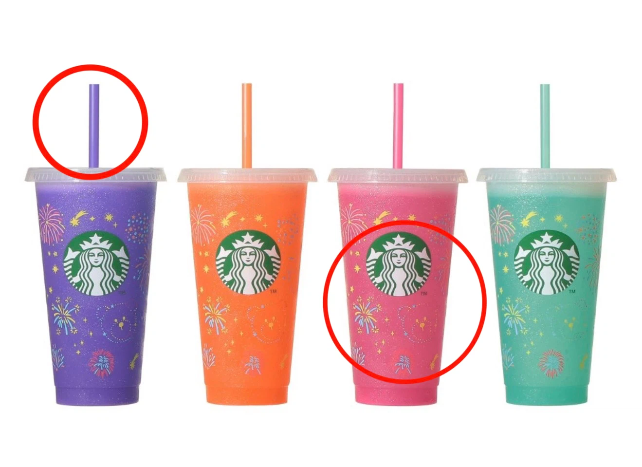 スターバックス2026 ミステリーカラーチェンジングリユーザブルコールドカップ花火