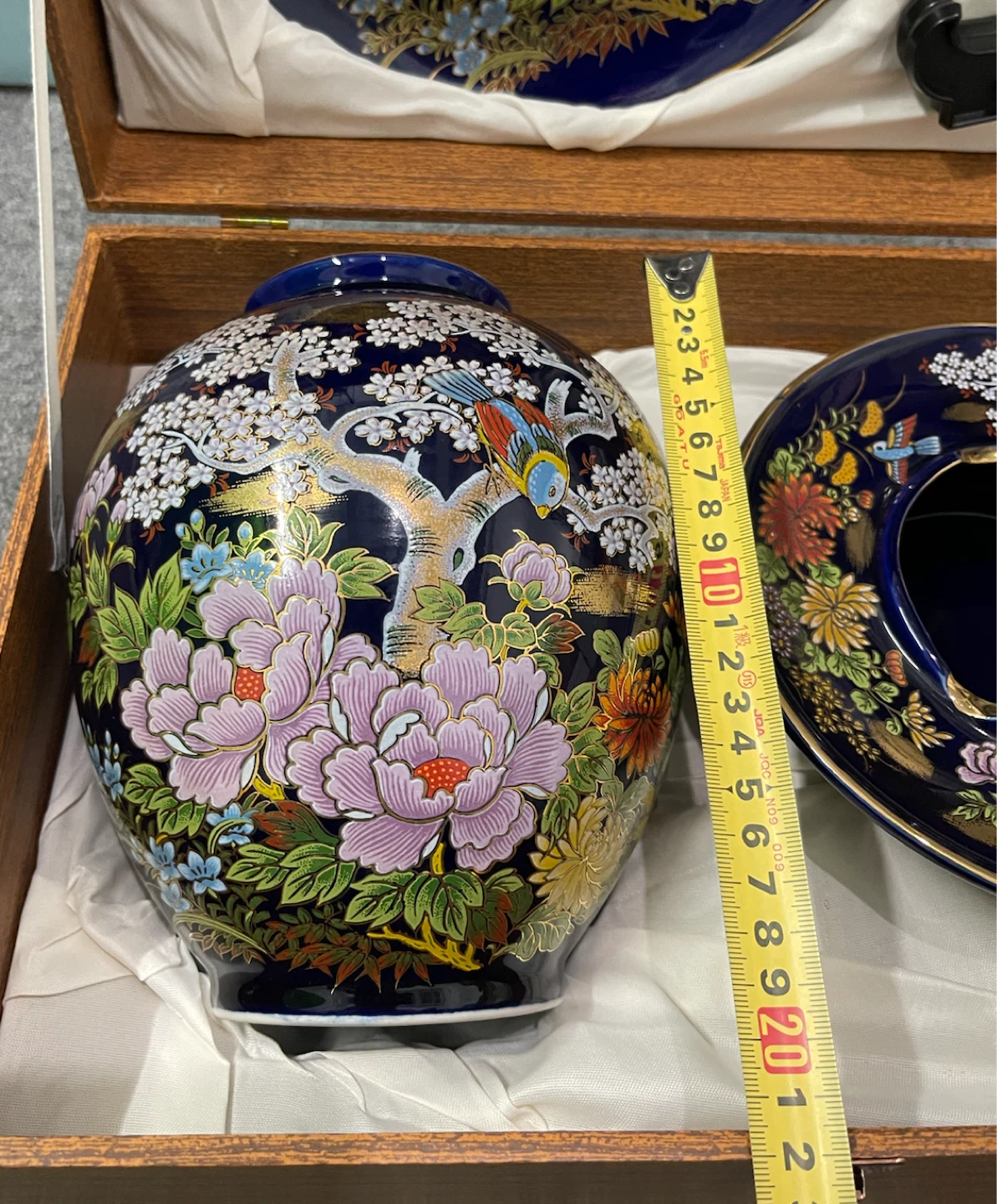花鳥図 飾り皿 花瓶 灰皿 セット 明陶の写真8枚目