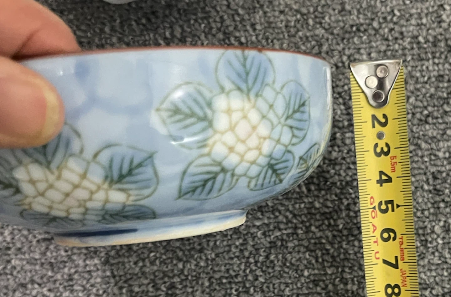 有田焼 清峰作 小鉢 箸置付セット あじさいの写真6枚目