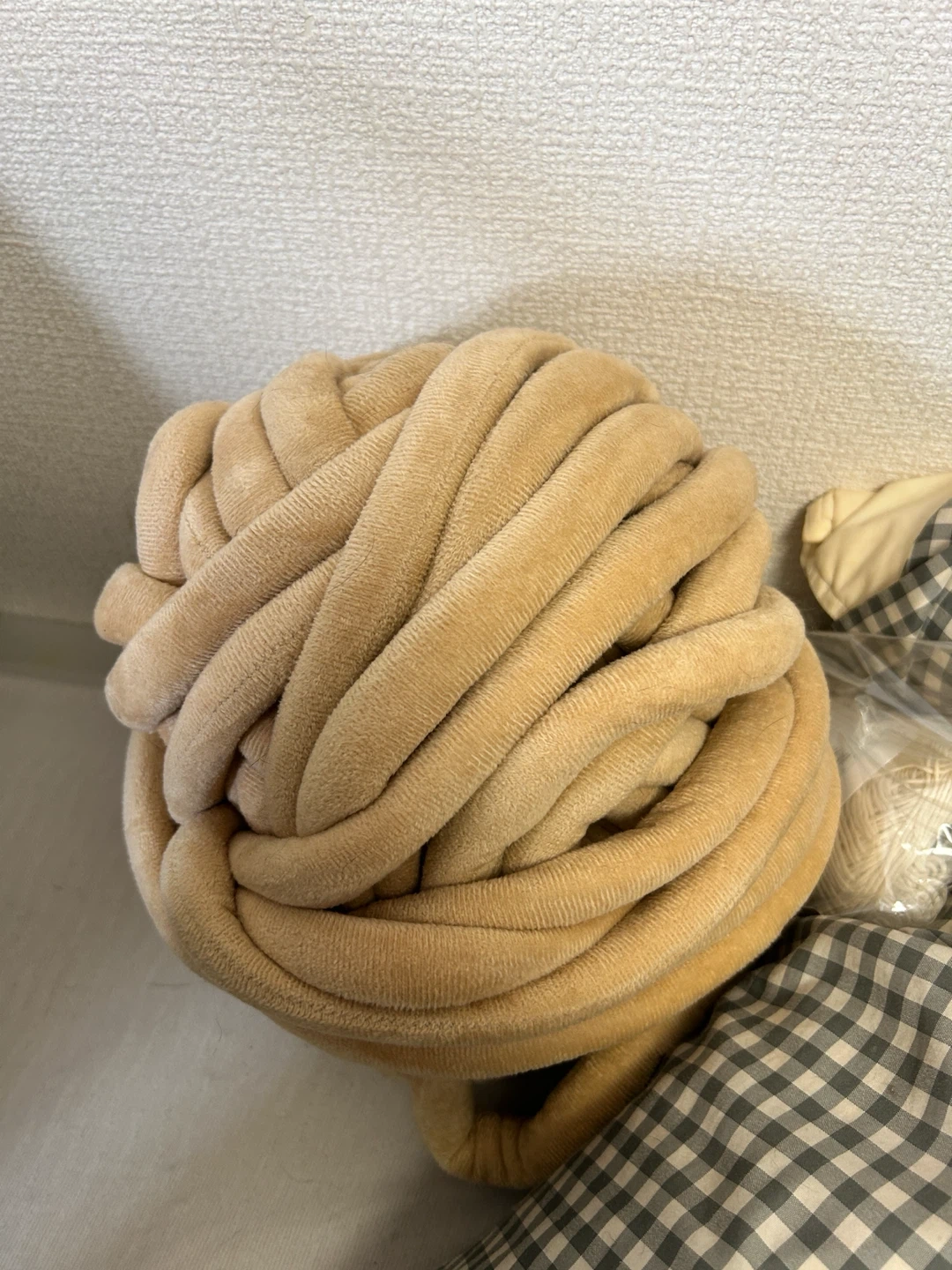 チャンキーニット 毛糸 ベージュ