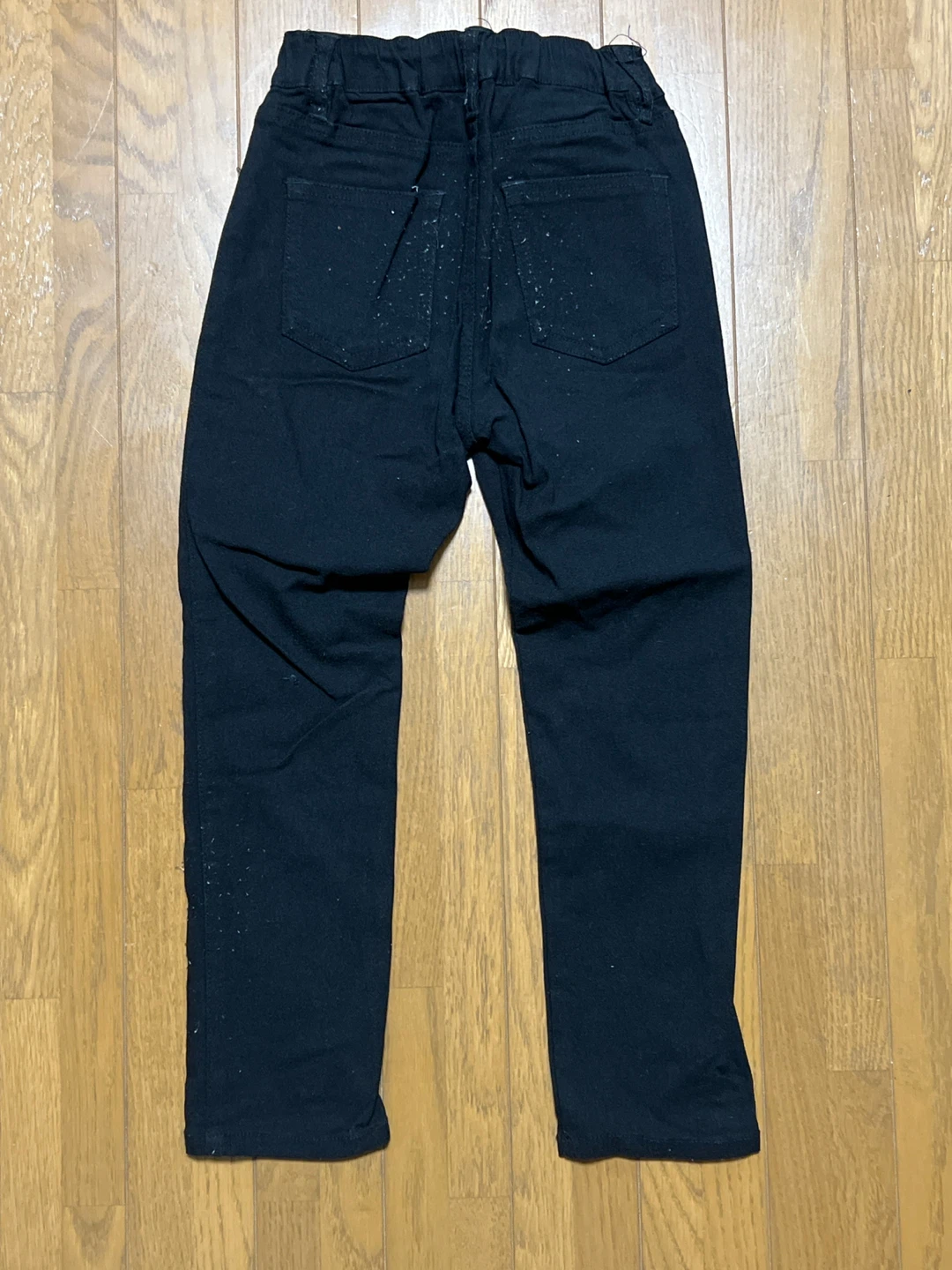 キッズ ストレッチパンツ 黒 120cmの写真2枚目