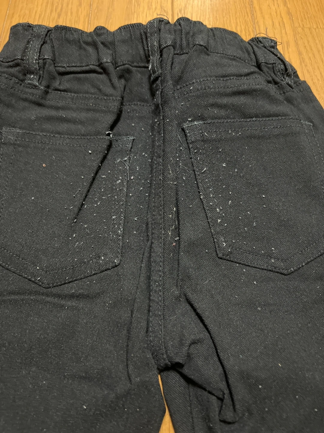 キッズ ストレッチパンツ 黒 120cmの写真3枚目