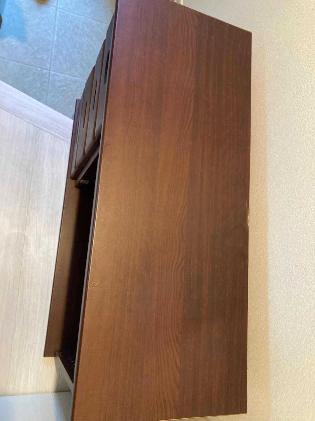 木製 4段チェスト 収納棚 ブラウン　テレビ台　テレビラックの写真3枚目