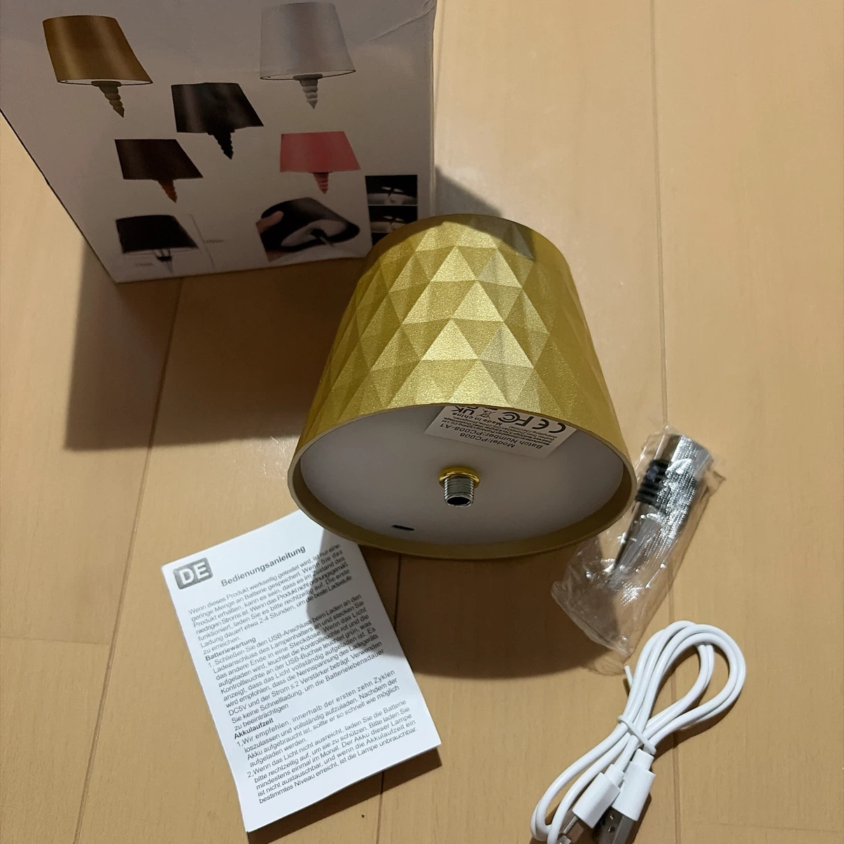 新品未使用　ワインボトルランプ　ゴールドの写真6枚目
