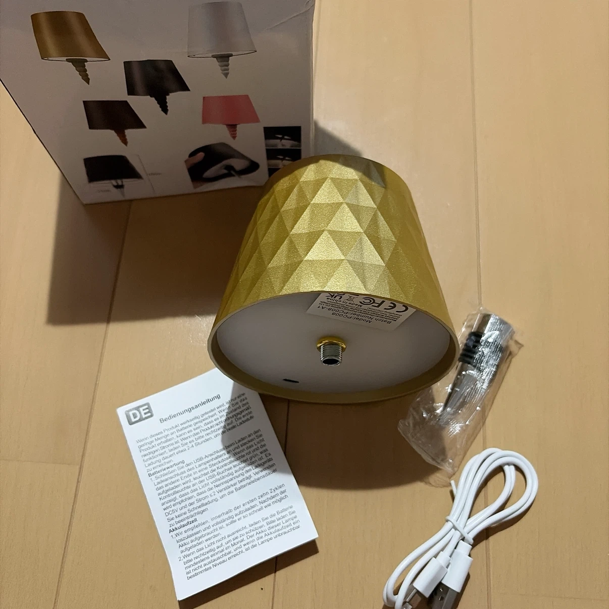 新品未使用 ワインボトルランプ ゴールドの写真6枚目