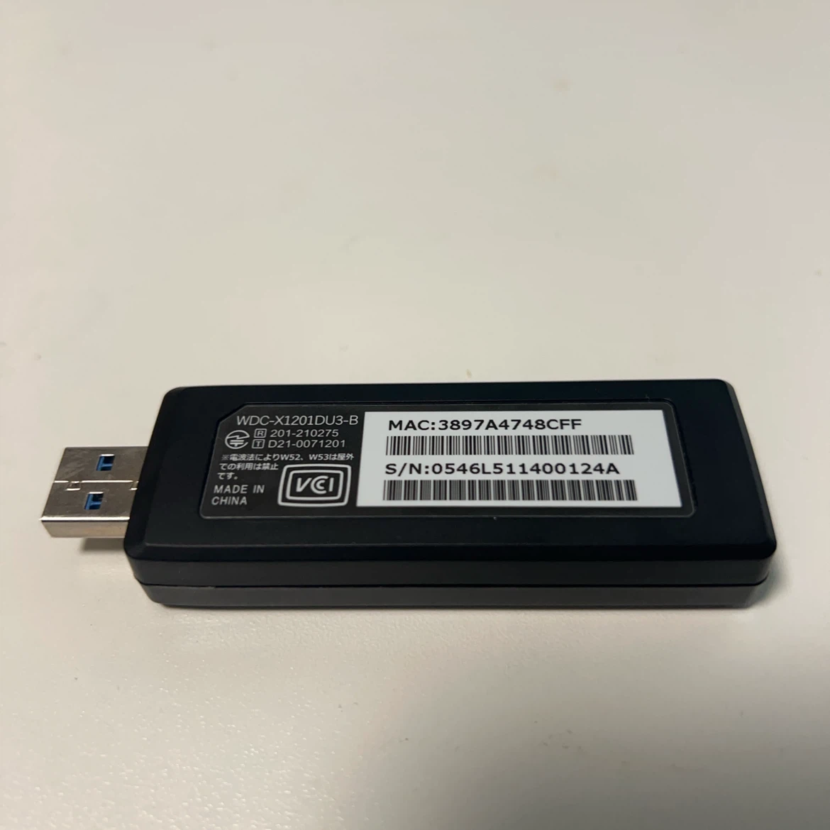 エレコム Wi-Fi子機 WDC-X1201DU3-Bの写真2枚目