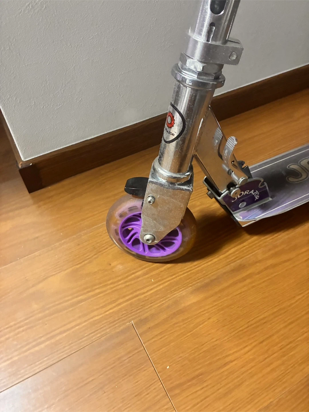 JDRAZOR キックスクーター パープル 折りたたみ式の写真2枚目