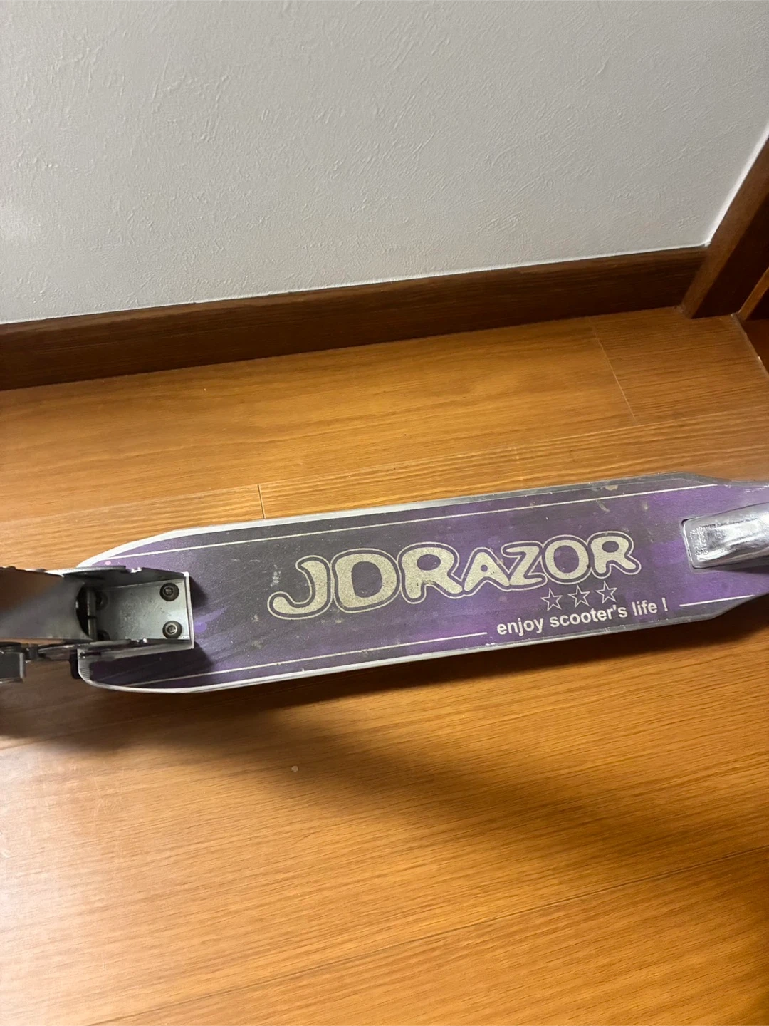 JDRAZOR キックスクーター パープル 折りたたみ式の写真3枚目