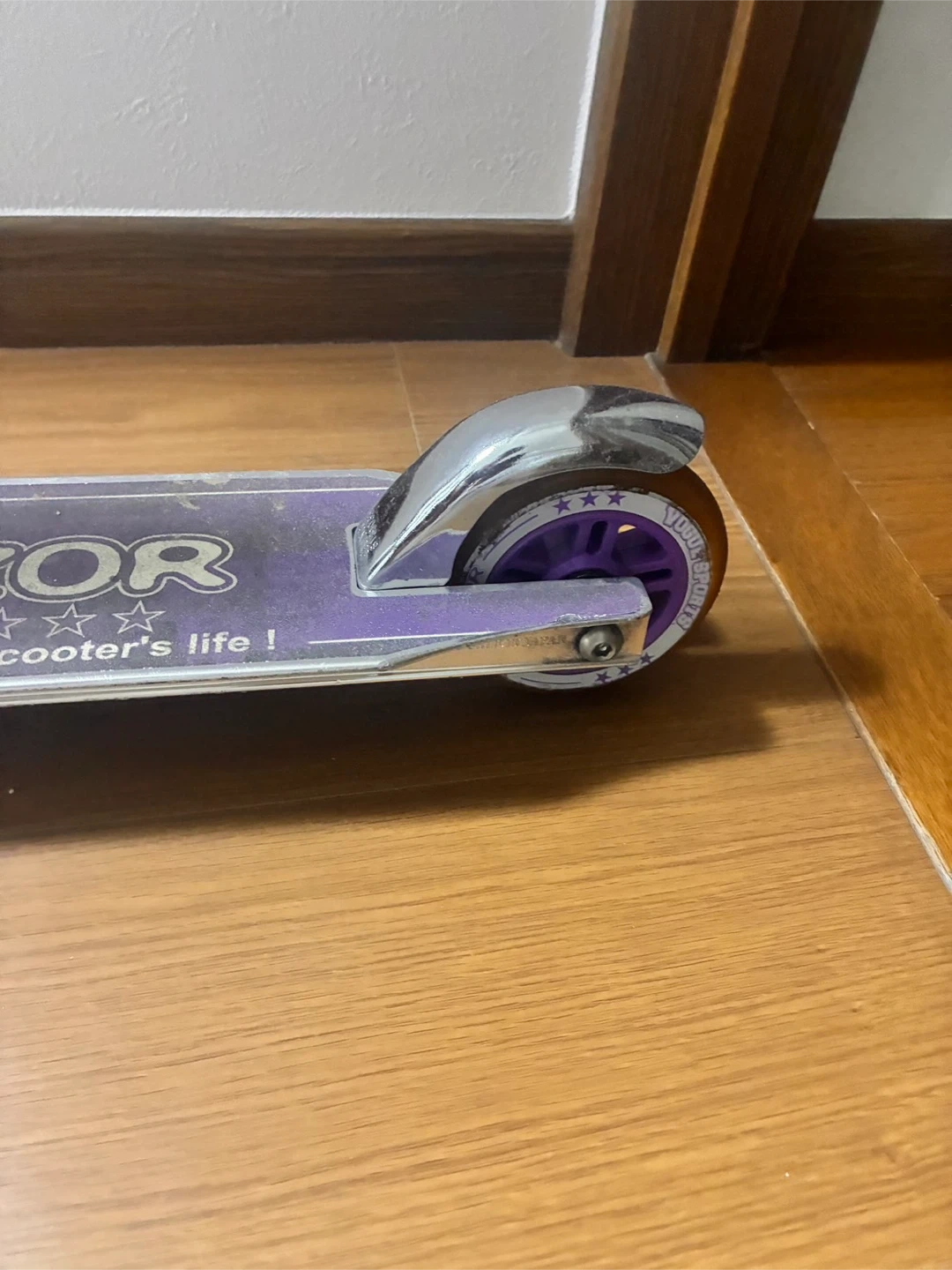 JDRAZOR キックスクーター パープル 折りたたみ式の写真4枚目