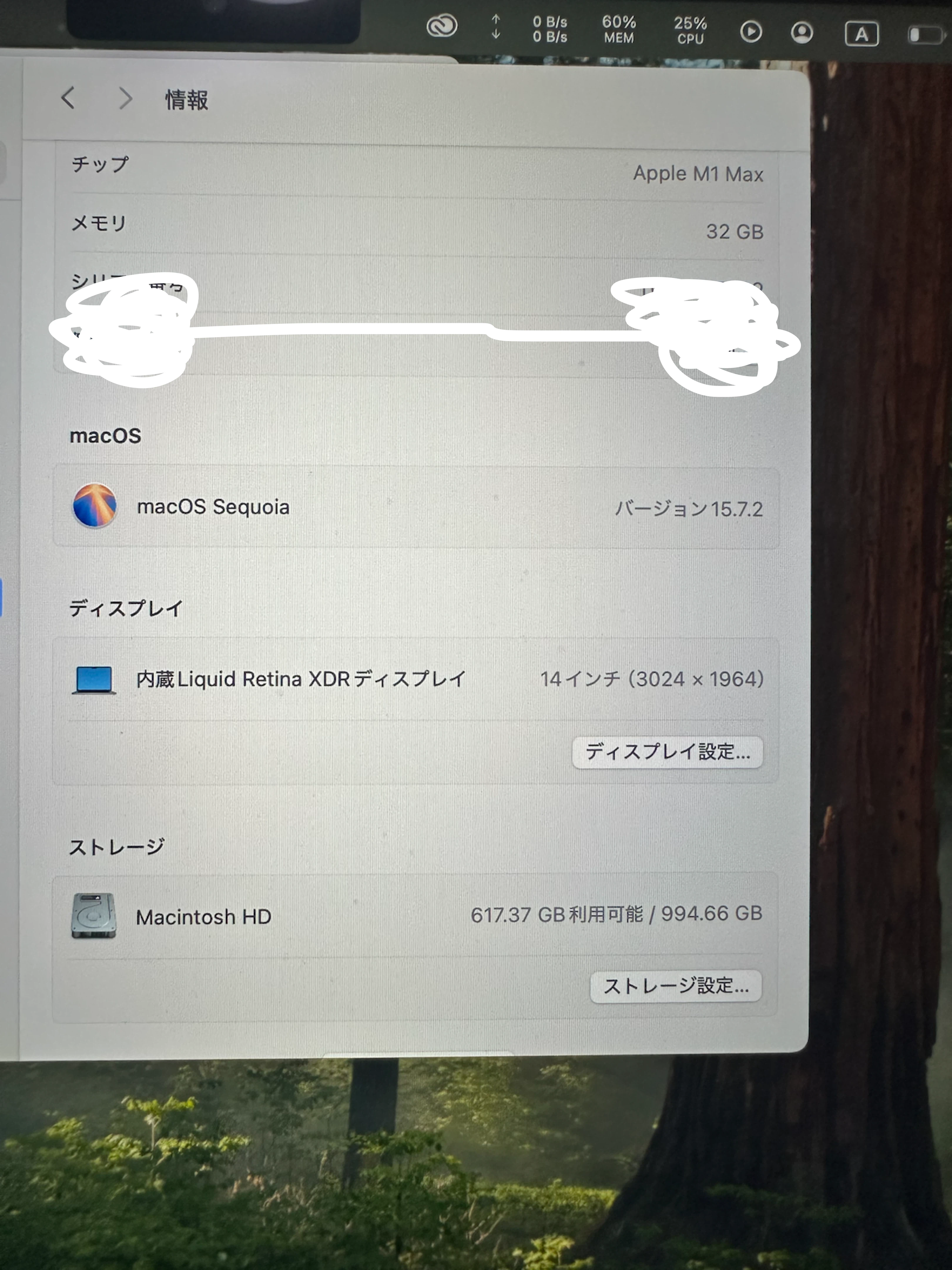 MacBook Pro 14インチ M1 Max 32GB 1TBの写真4枚目