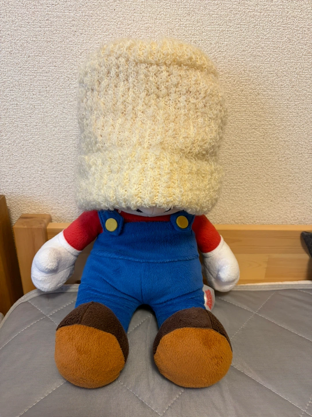 マリア ボア ニット帽 アイボリーの写真2枚目