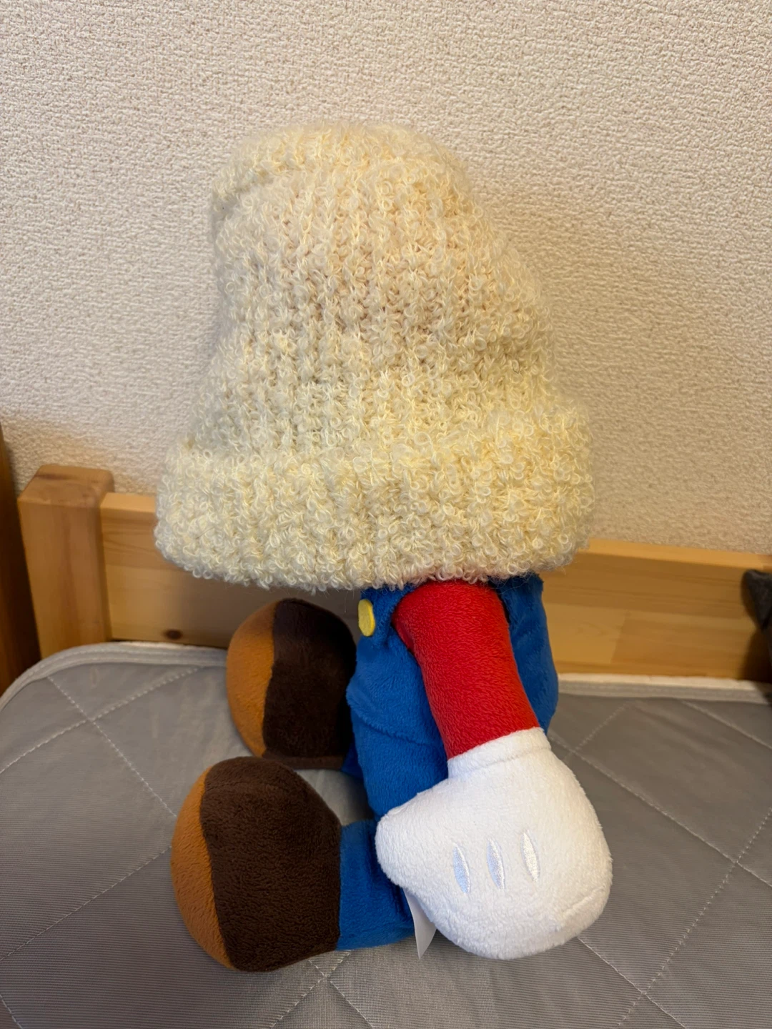 マリア ボア ニット帽 アイボリーの写真3枚目