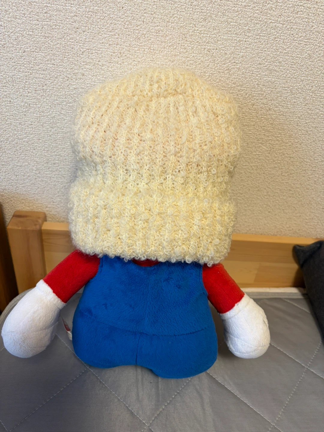 マリア ボア ニット帽 アイボリーの写真4枚目
