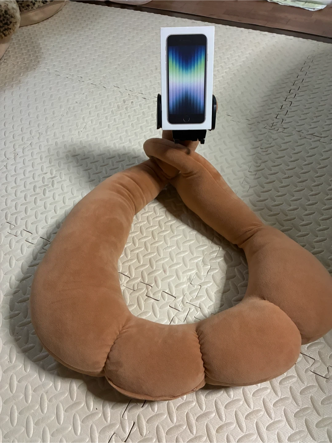 スマホスタンド 枕アームホルダー ブラウン