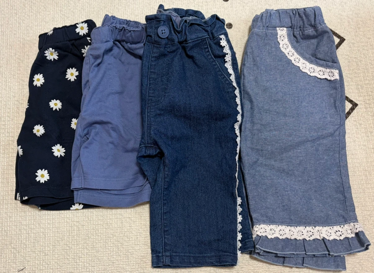 女の子用ショートパンツ 4点セット