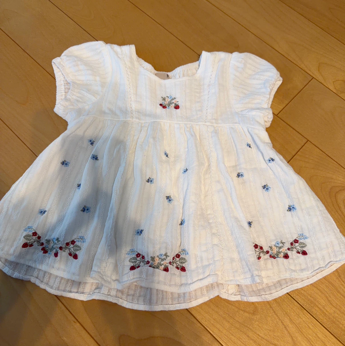 プティマイン 刺繍 ブラウス 100cm 白