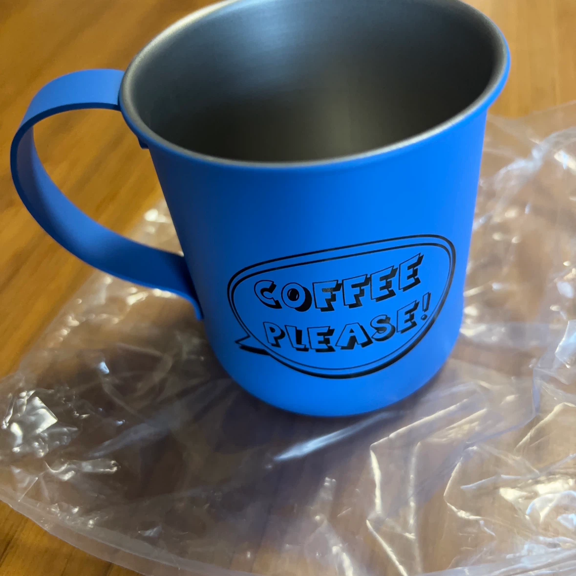 【未使用品】ステンレスマグカップ ブルー CAFE TIME