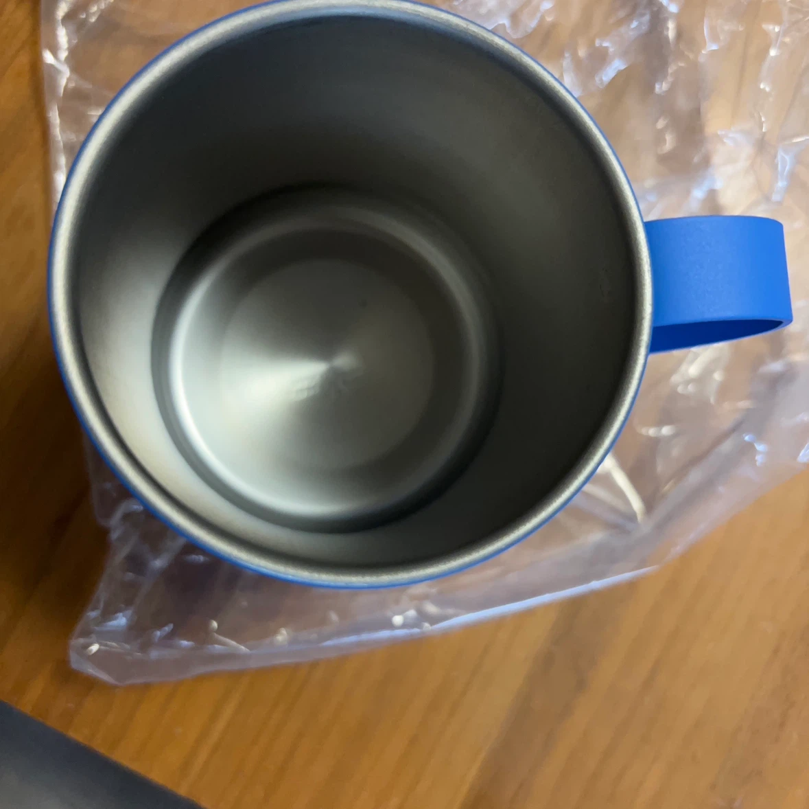 【未使用品】ステンレスマグカップ ブルー CAFE TIMEの写真4枚目