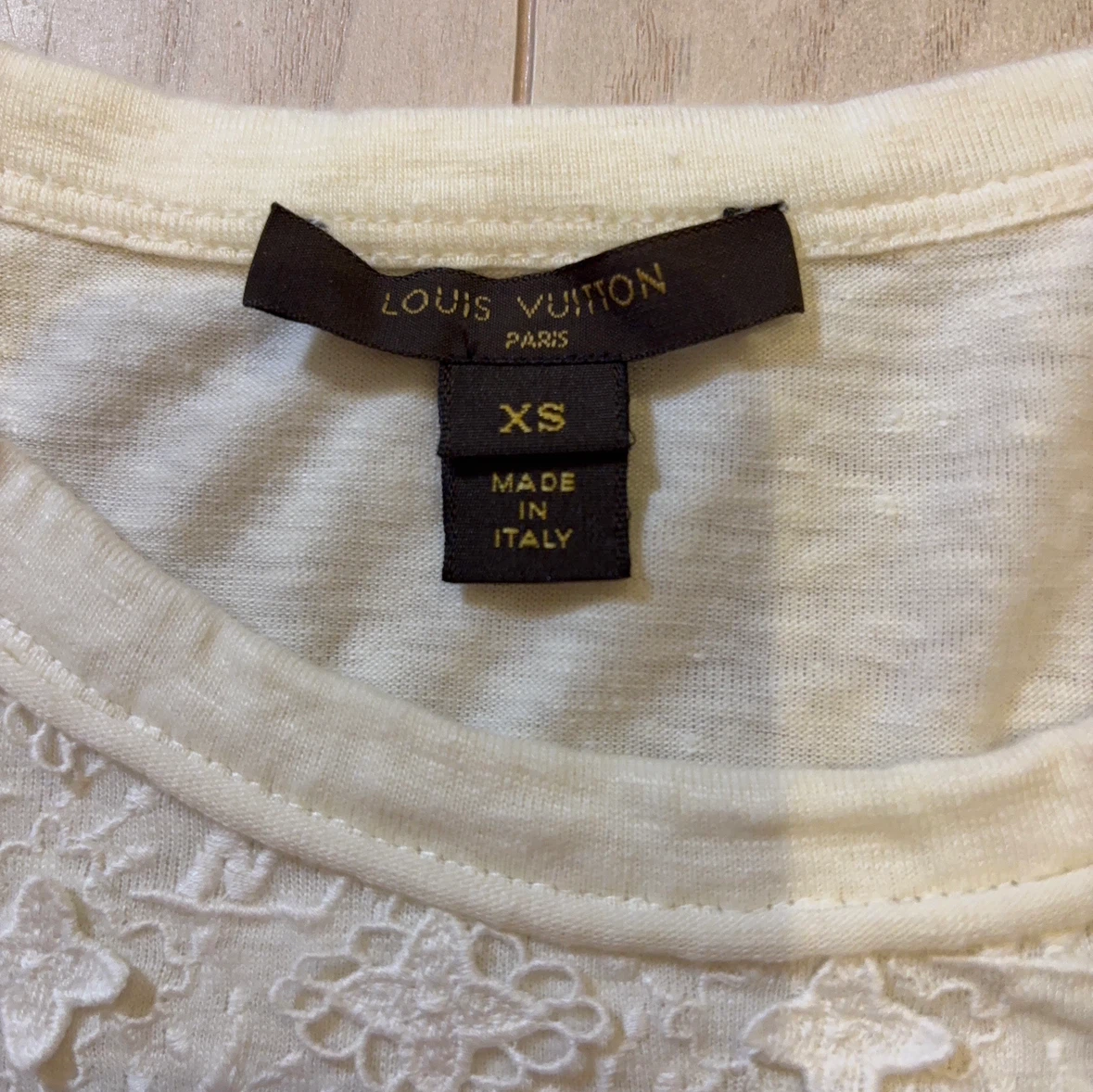 ルイヴィトン モノグラム レースTシャツ ホワイト XSの写真2枚目