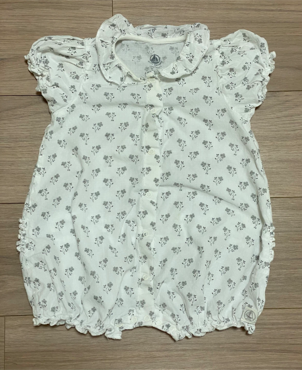 プチバトー ロンパース 花柄 74cm
