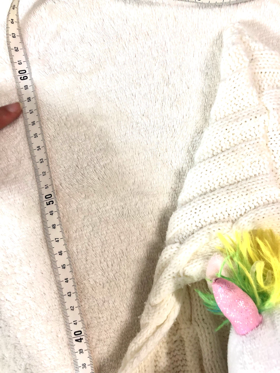 👶✨ベビー用 ニットおくるみ ホワイト🌟✨の写真6枚目