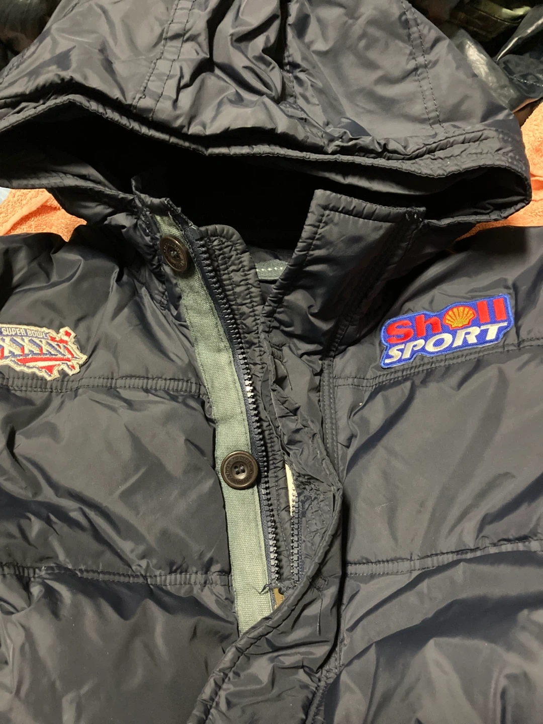 アバクロンビー&フィッチ 中綿ジャケット ネイビー XL