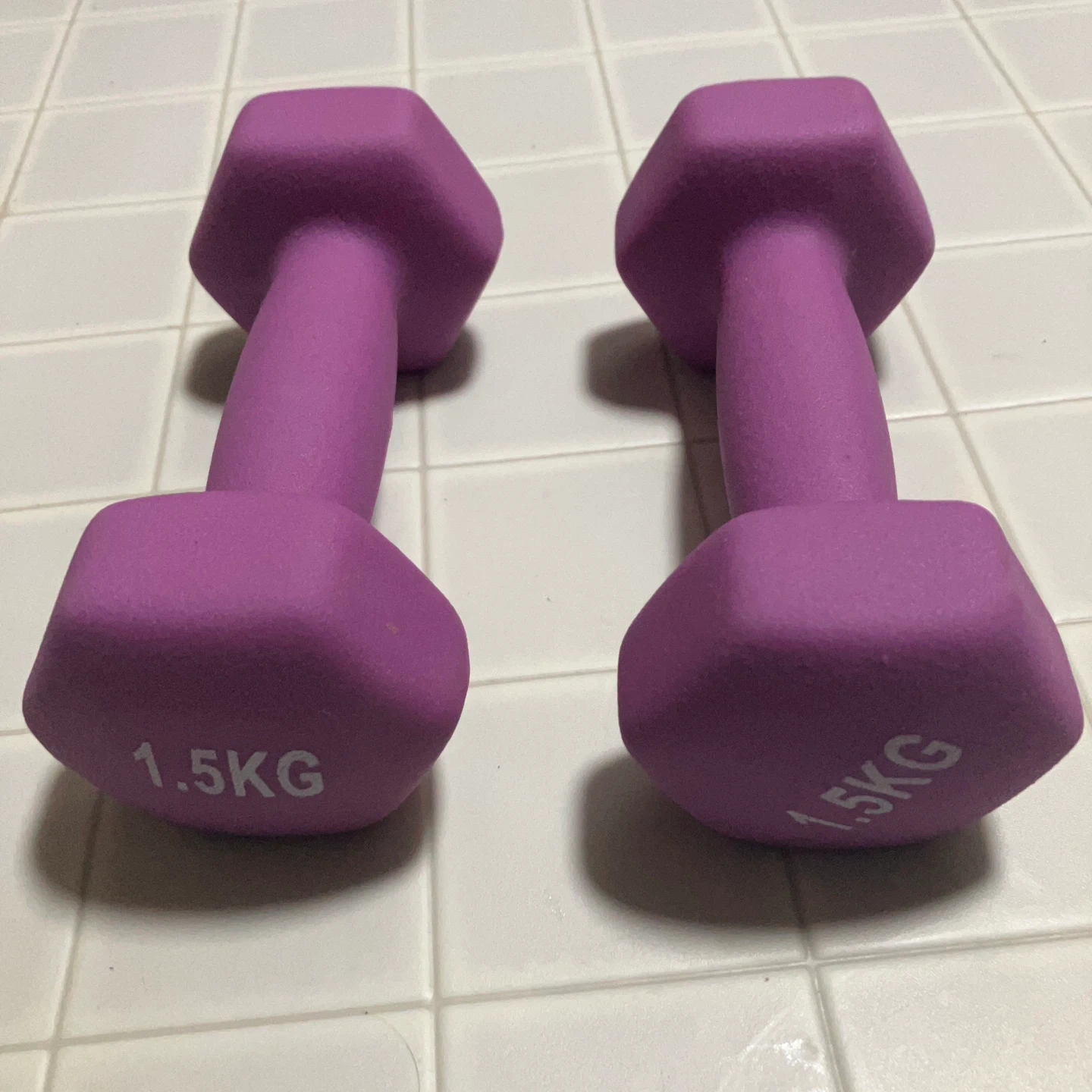 ダンベル 1.5kg×2個セット パープル