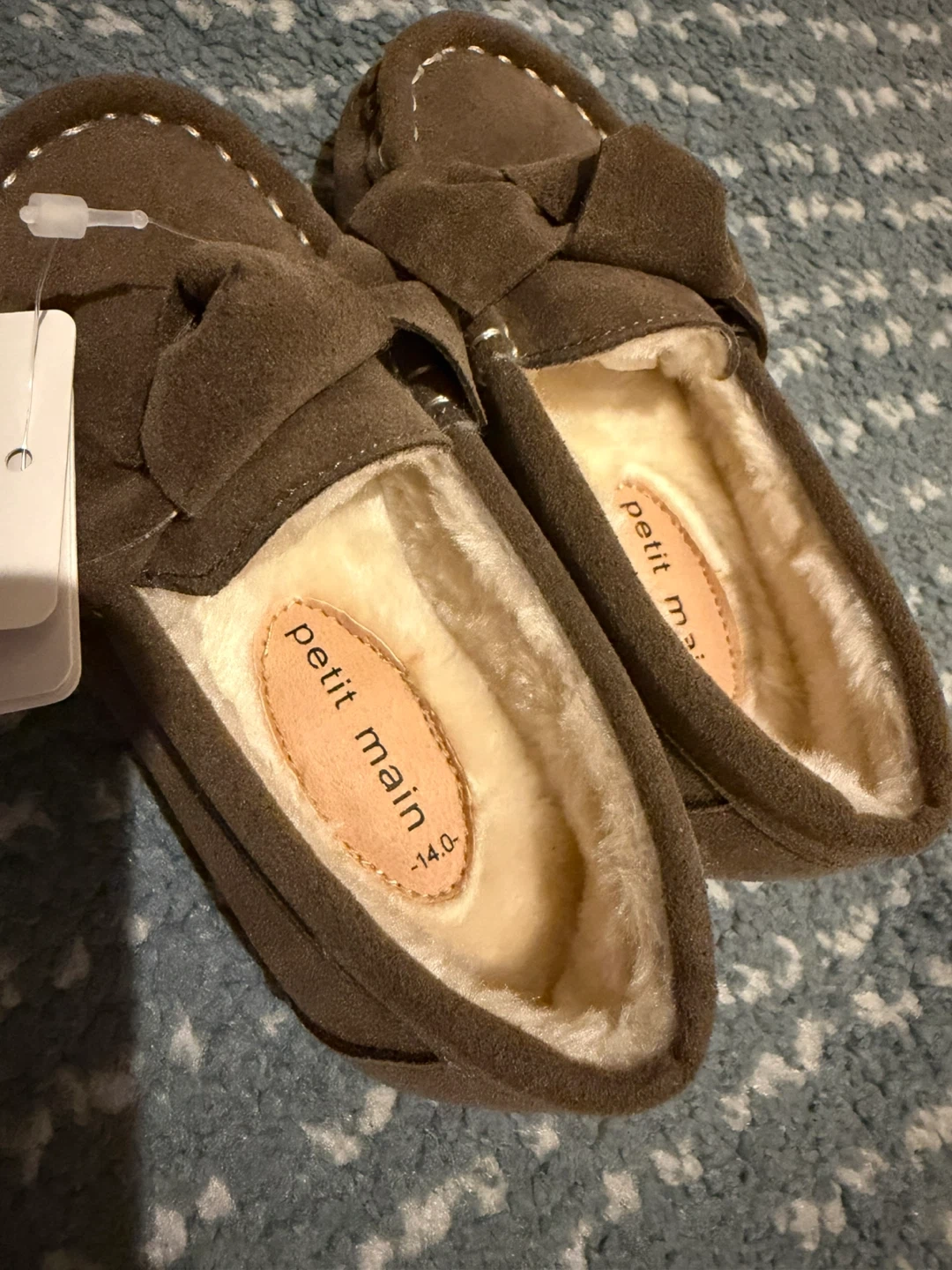 プティマイン リボンモカシン 14cmの写真2枚目