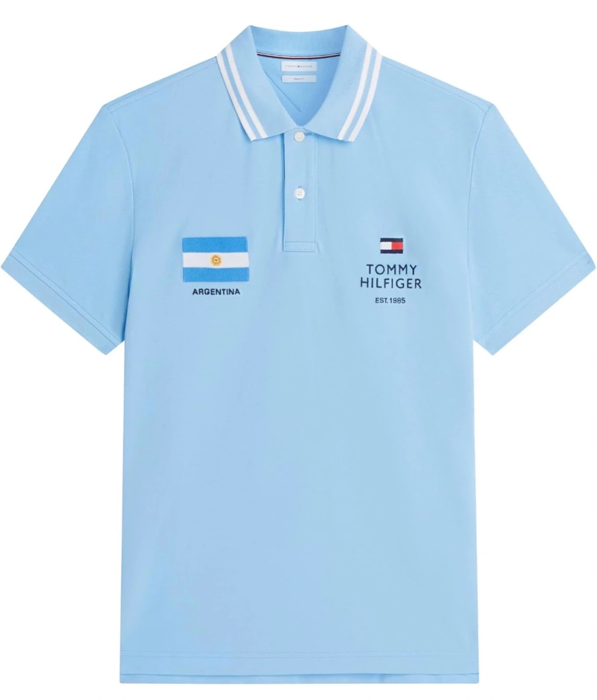 【新品未使用】 TOMMY HILFIGER ナショナルアルゼンチンフラッグポロシャツ Lサイズ
