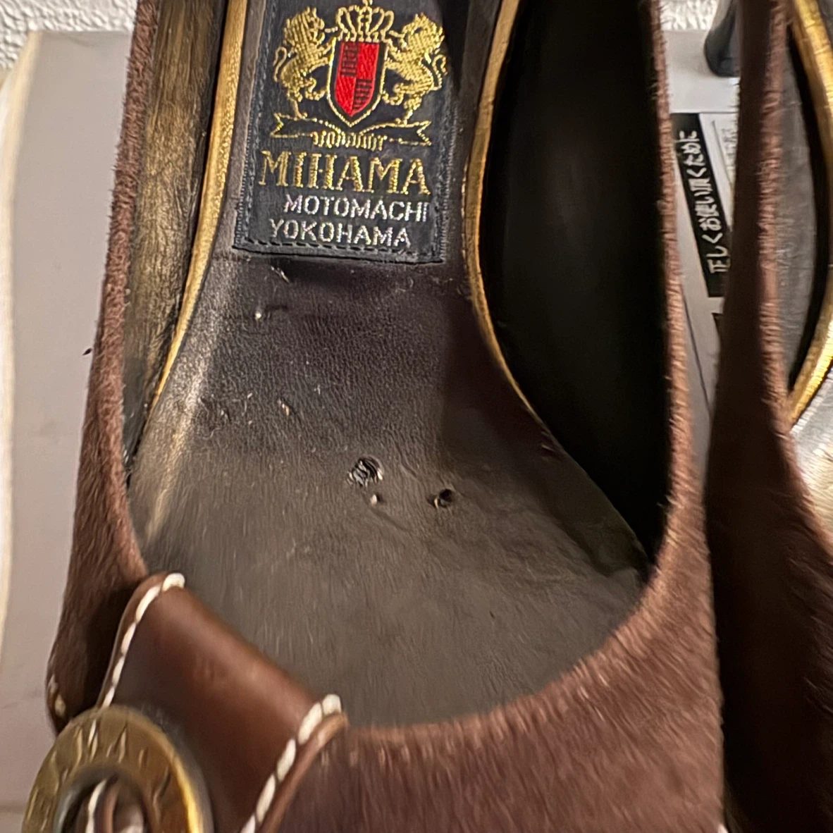 MIHAMA ミハマ パンプス ブラウン コンビ素材の写真4枚目