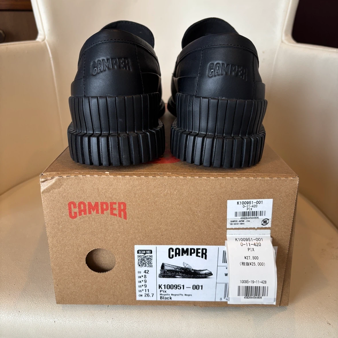 CAMPER カンペール ローファー Pix 001/Black 新同品の写真5枚目
