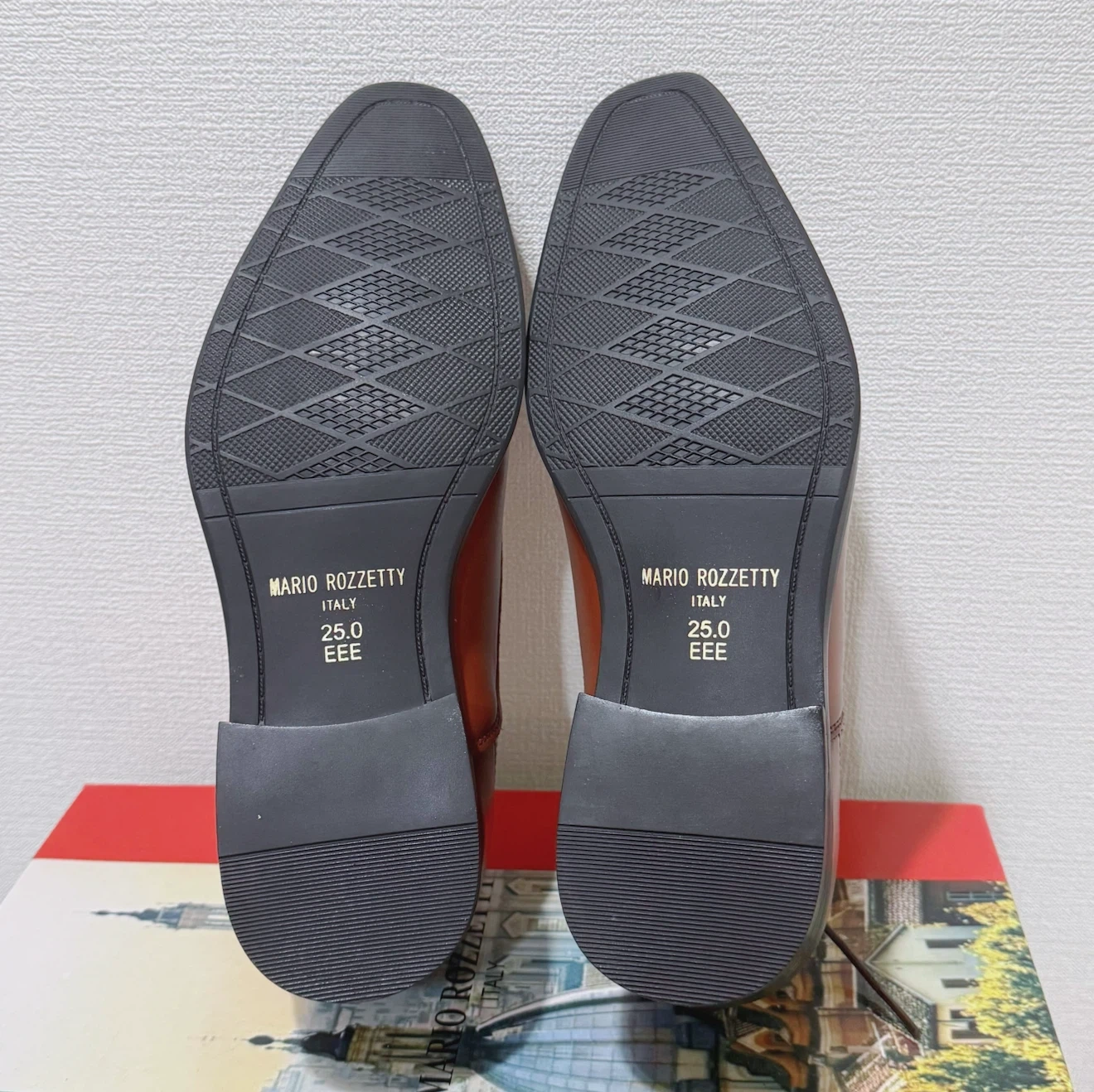 新品◆マリオロゼッティ ビジネスシューズ ブラウン 25.0cm EEEの写真2枚目