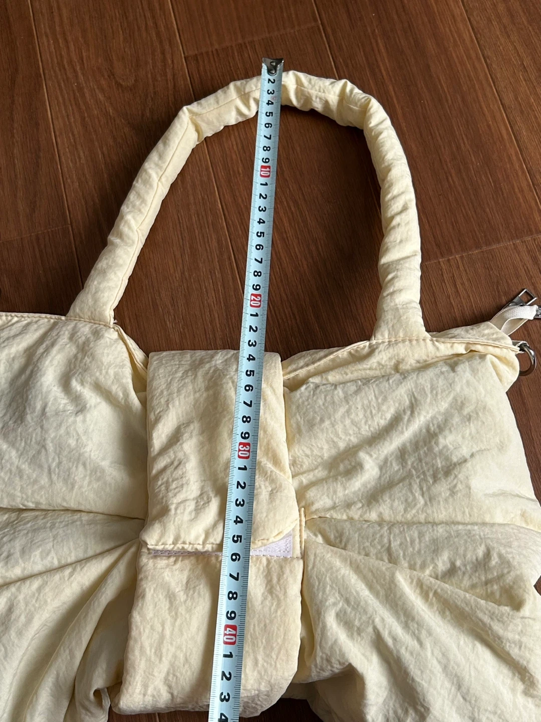 NOROMORO ビッグリボン パデッドバッグ 2way クリームイエローの写真8枚目