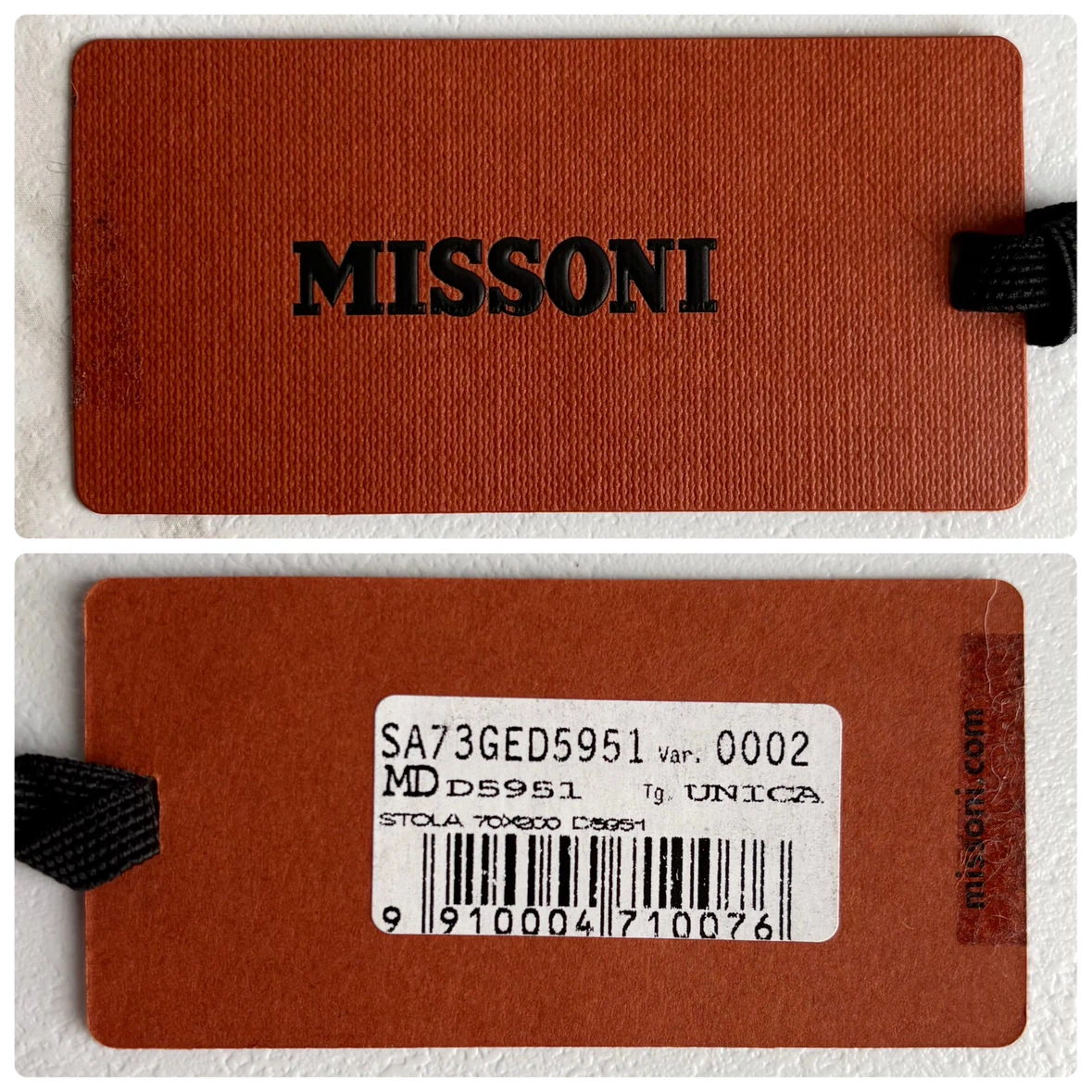 MISSONI 大判シルクストール マルチカラー シェブロン柄 イタリア製 オレンジタグ 定価¥33,000-の写真5枚目