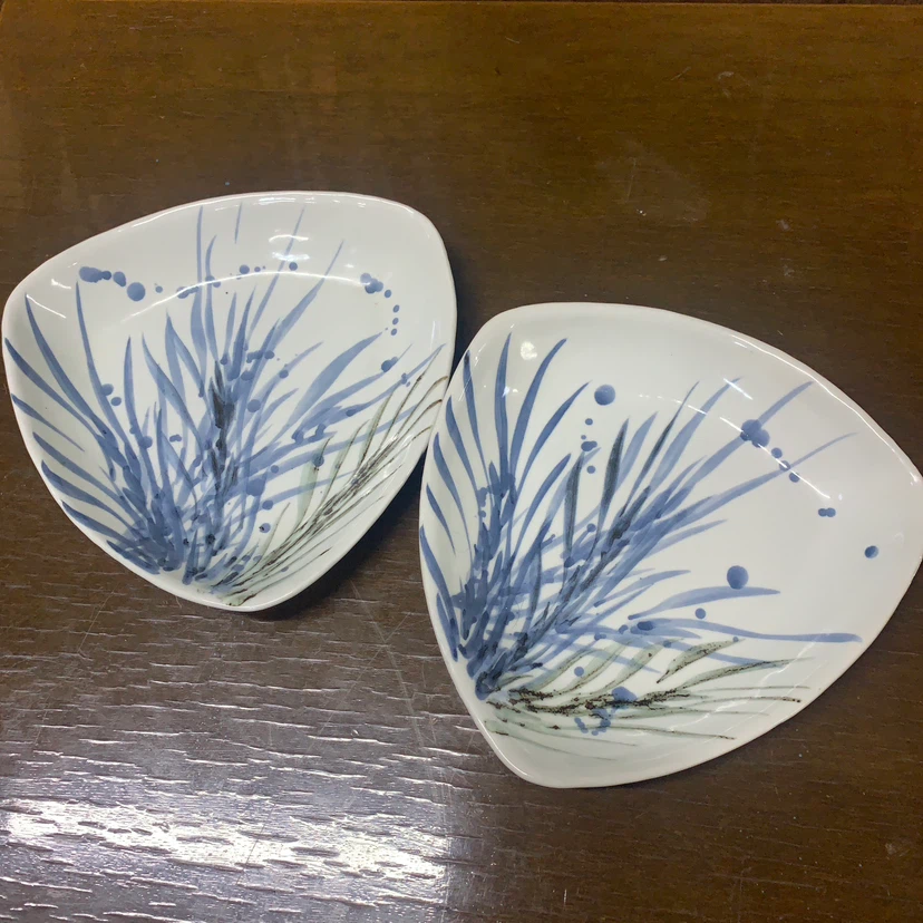 和食器 草花文様 皿 2枚セット