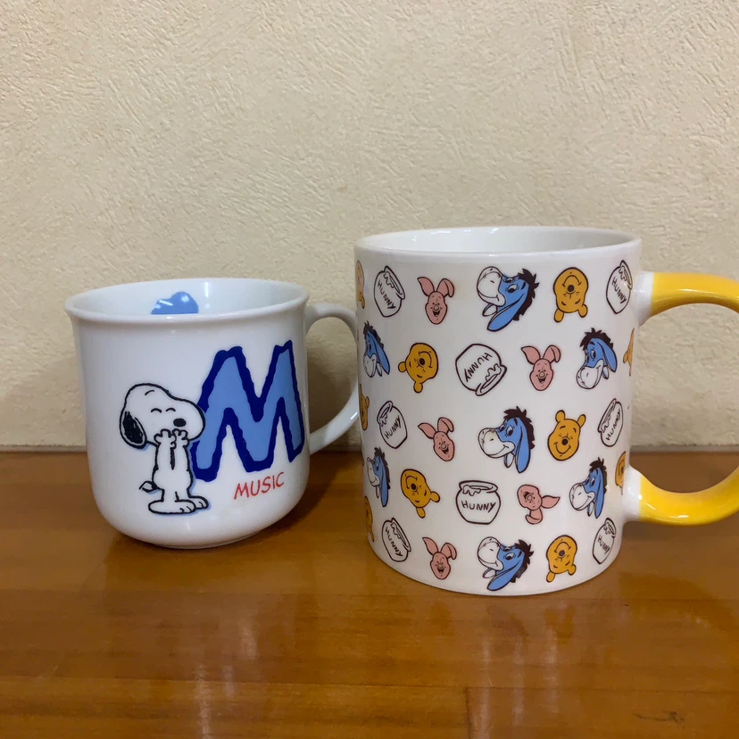 スヌーピー＆プーさん マグカップ 2点セット