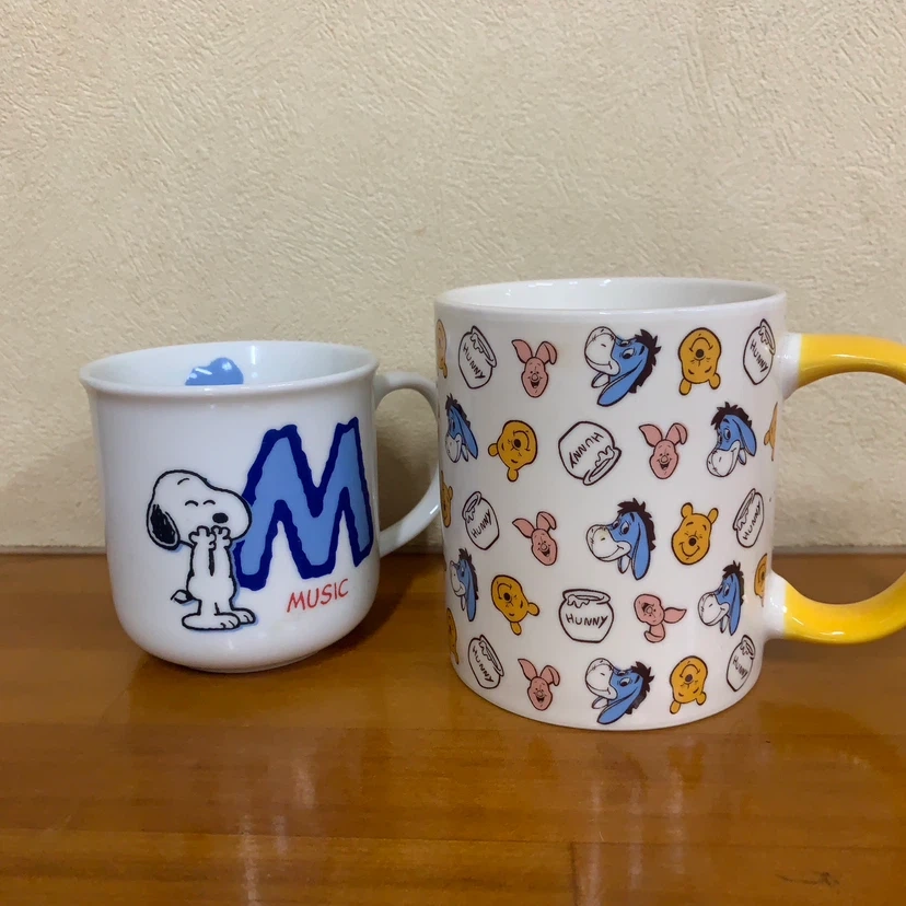 スヌーピー&プーさん マグカップ 2点セット