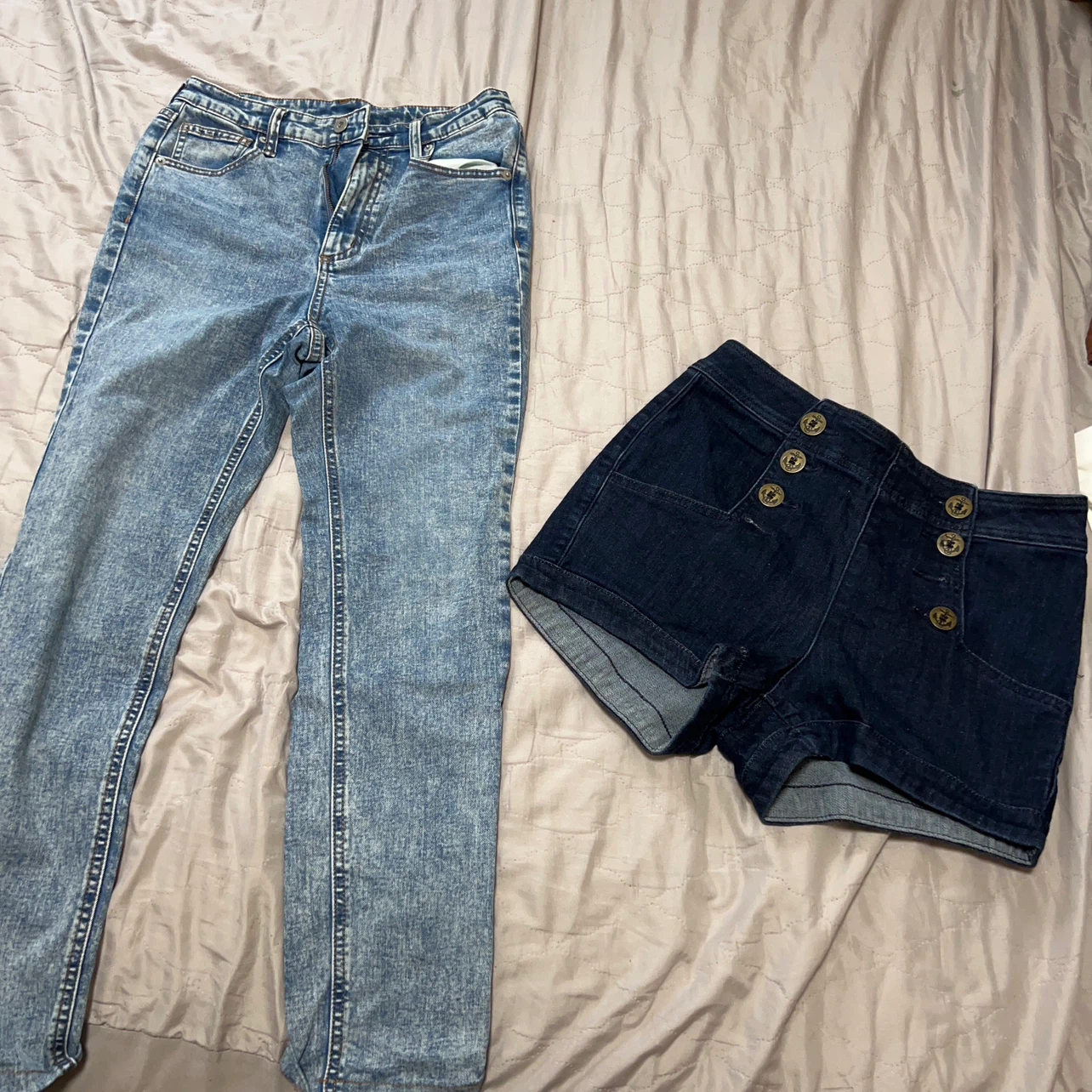 レディース デニムパンツ ショートパンツ 2点セット