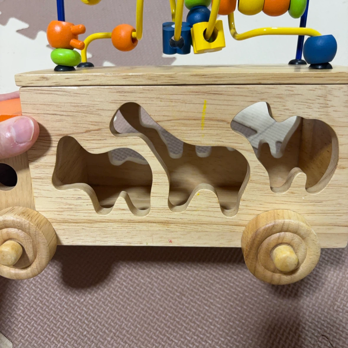 木製 動物パズル プルトイ ルーピングの写真2枚目
