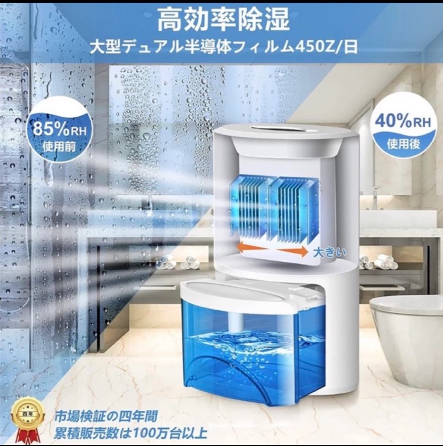 新品 除湿機 除湿器 2000ml 強力除湿 梅雨・湿気対策 省エネ カビ対策の写真2枚目