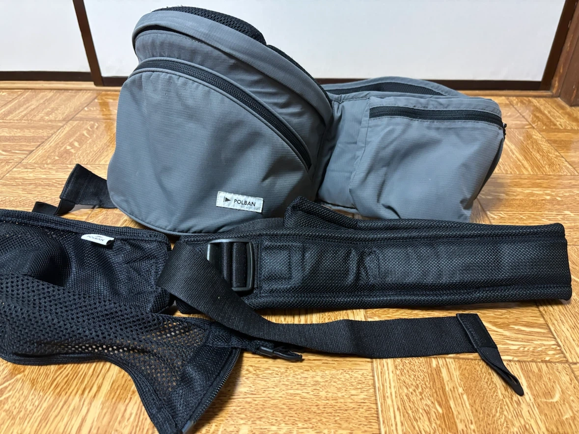 POLBAN ヒップシート シングルショルダー グレー