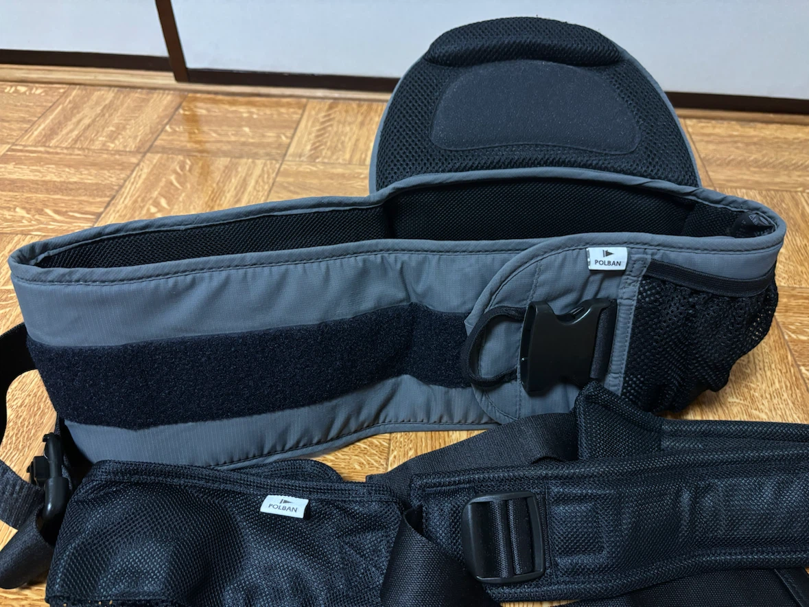 POLBAN ヒップシート シングルショルダー グレーの写真2枚目