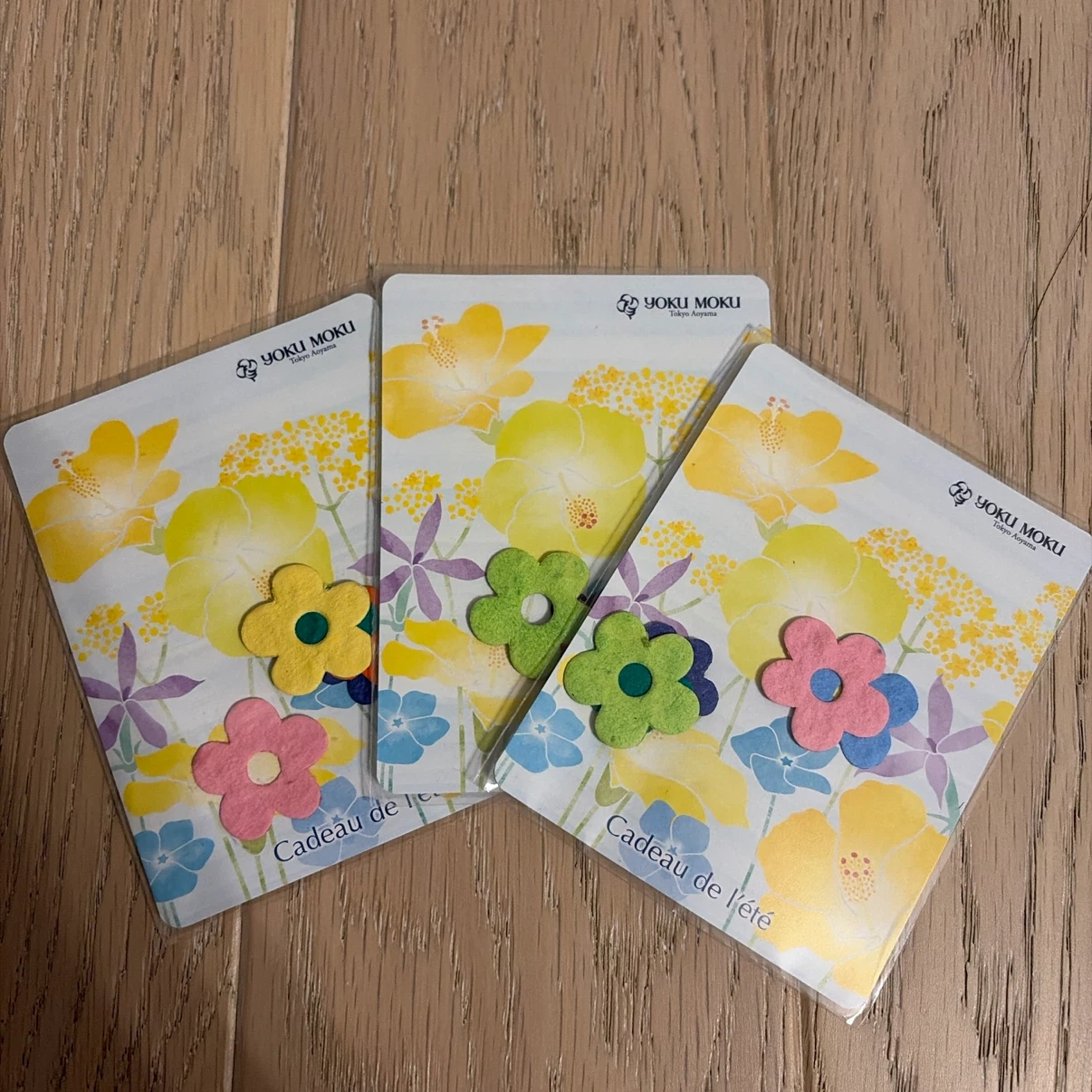 ヨックモック 限定　YOKU MOKU シードペーパー 花の種 3枚セット