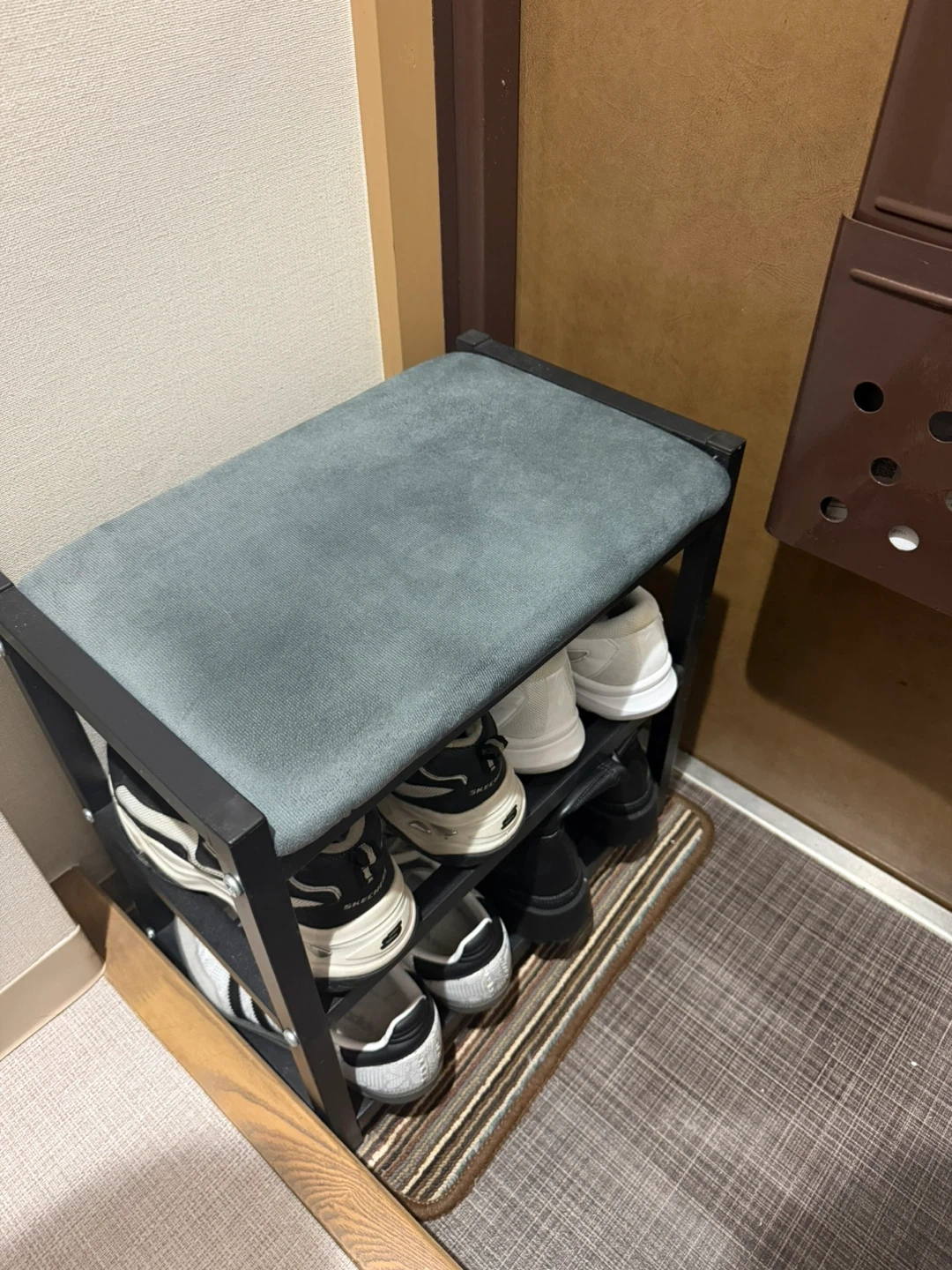 ダブルシューズベンチ 収納 椅子
