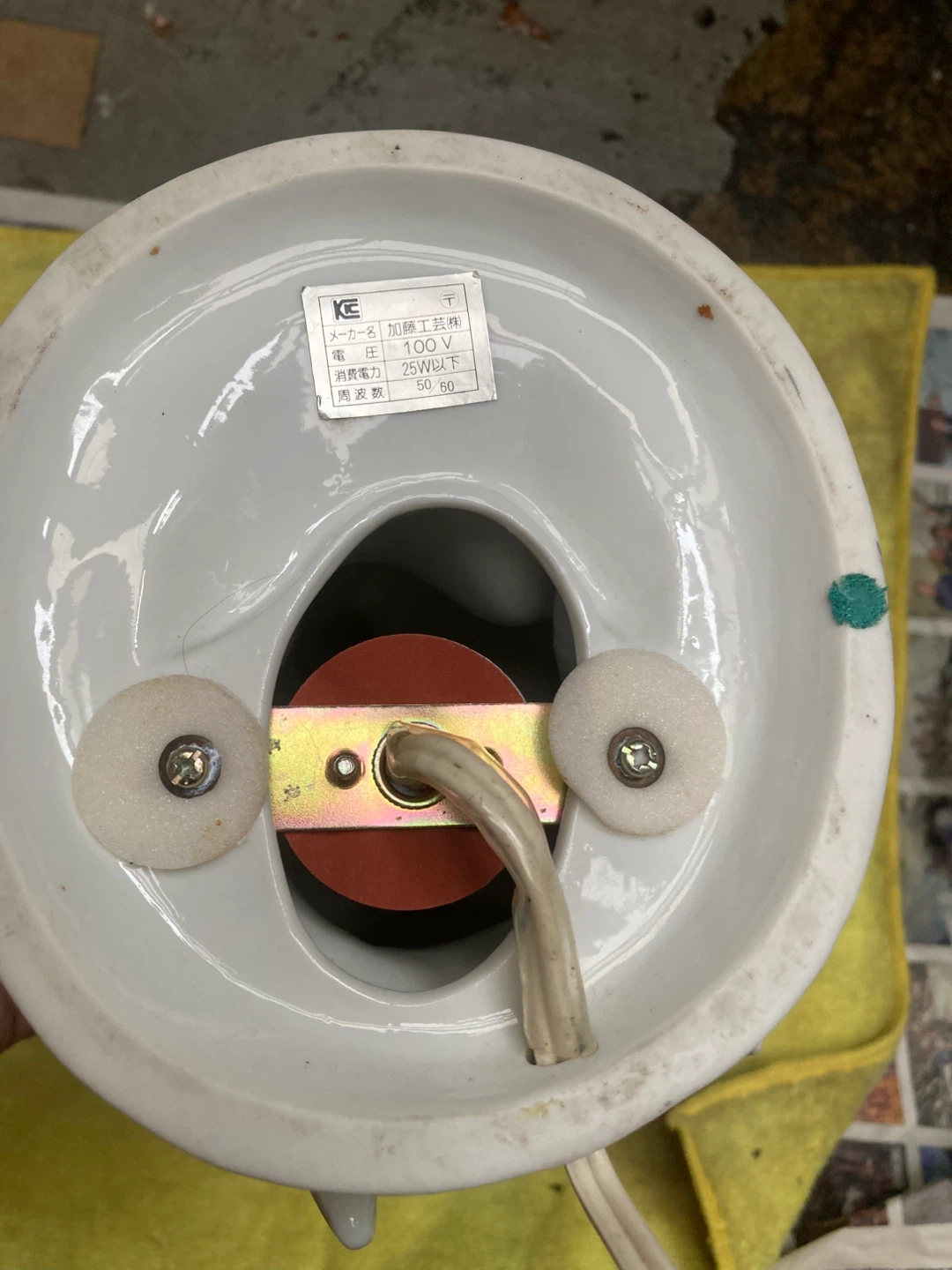 加藤工芸 鳩型照明 ライト 白 陶器製の写真5枚目