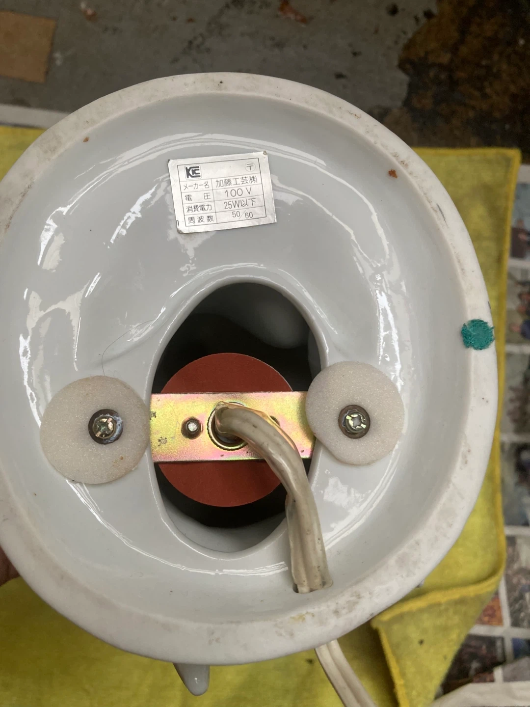 加藤工芸 鳩型照明 ライト 白 陶器製の写真5枚目