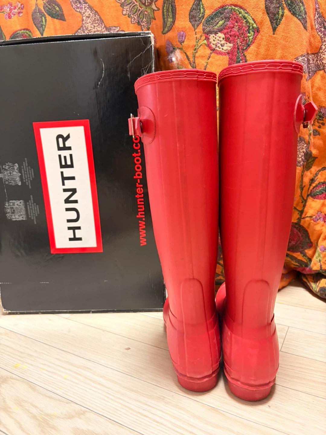 HUNTER レインブーツ 赤 UK5の写真3枚目