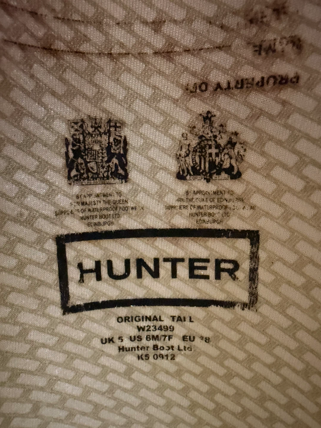 HUNTER レインブーツ 赤 UK5の写真10枚目